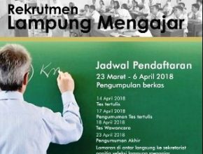 Rekrutmen Lampung Mengajar 2018, Loker guru lampung 2018, info lowongan guru 2018, info terbaru lowongan mengajar lampung 2018