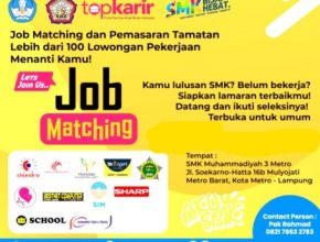 Job Macthing Ratusan Lowongan Kerja Lulusan SMK 2019